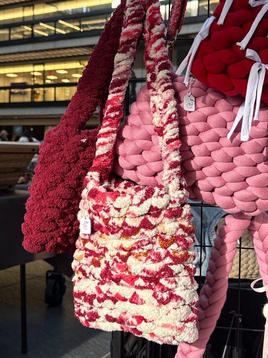 Pink Multi Soft Shoulder Bag