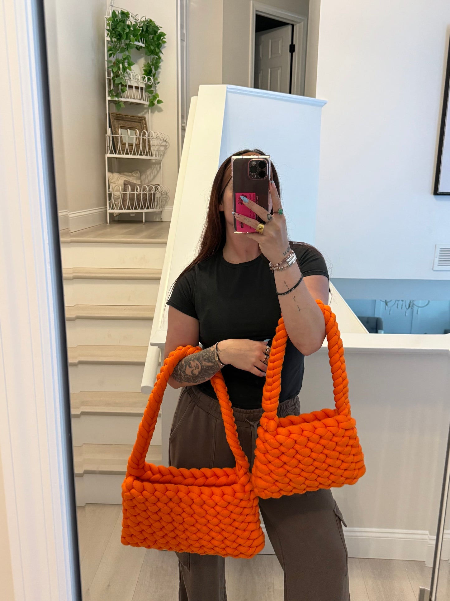 Chunky Orange Bag