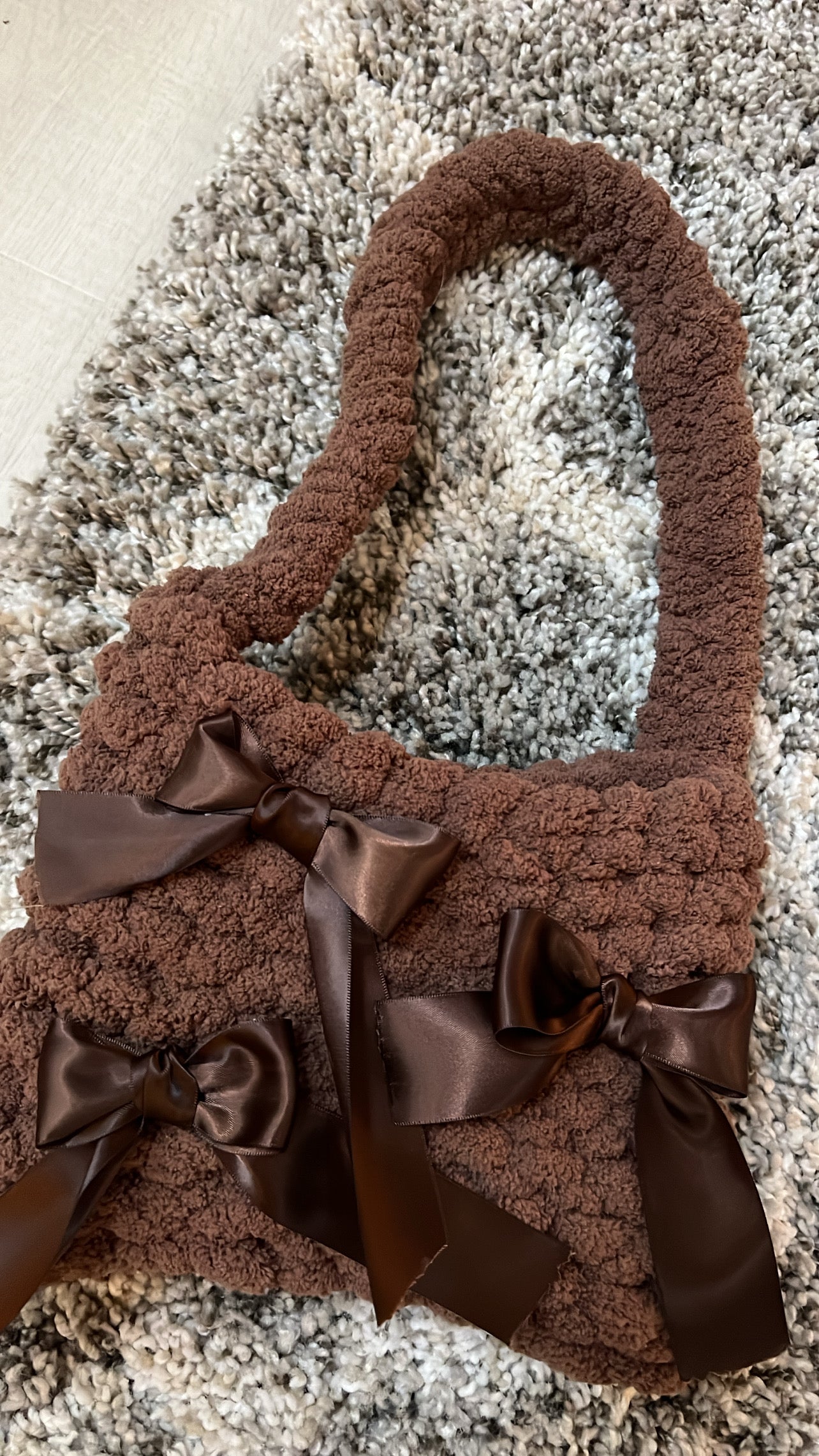 Small Chocolate Bow Bag