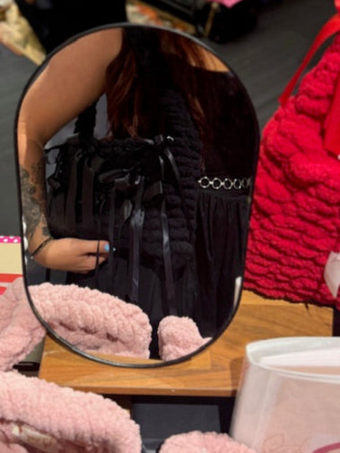 Black Monochromatic Bow Bag